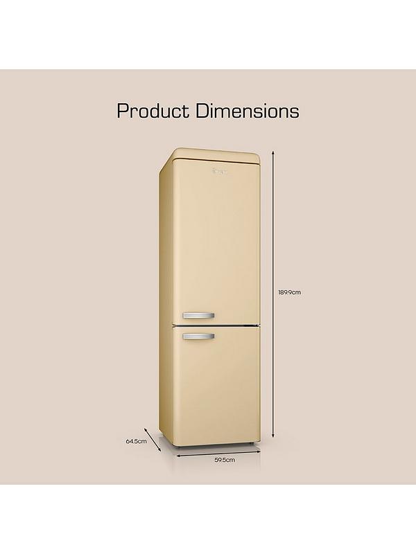 Swan SR11020CNE Retro Cream Fridge Freezer 304L - Image 6